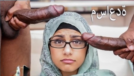 BBC threesome for buxom Muslim Mia Khalifa - Bangbros Network