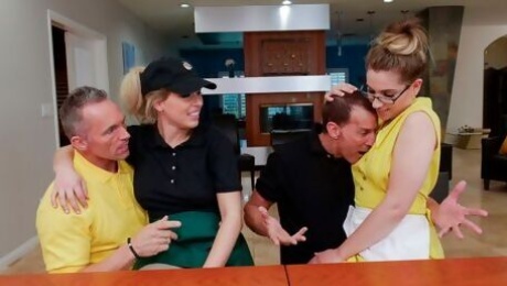 Featuring Zoey Monroe and Niki Snows blowjob smut